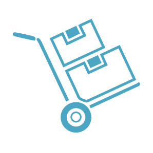 hilfsmittel_blau_neu Das Bild zeigt eine Sackkarre zum Bewegen von Lasten als Symbol für den thematischen Omokeya-Schwerpunkt Arbeits- und Hilfsmittel.